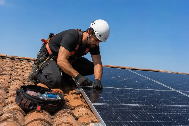 Maintenance et monitoring de panneaux solaires à Estézargues